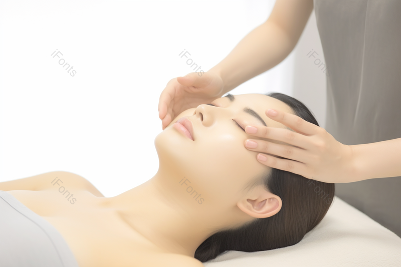 美女在按摩院做头部SPA按摩保养,高清,摄影图,摄影图片,图片大全,摄影图免费下载